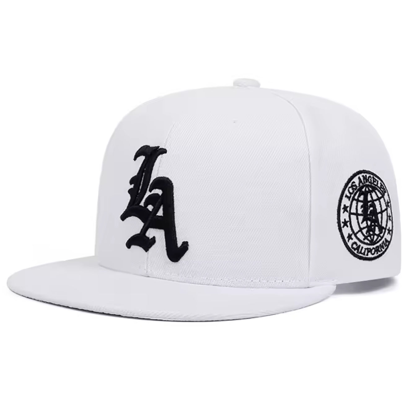 New Los Ange Earth Letter Embroidered Cotton Flat Edge Hat Women Simple Baseball Hat Sunshade Hat Men's Outdoor HipHop Hat - Caapsol