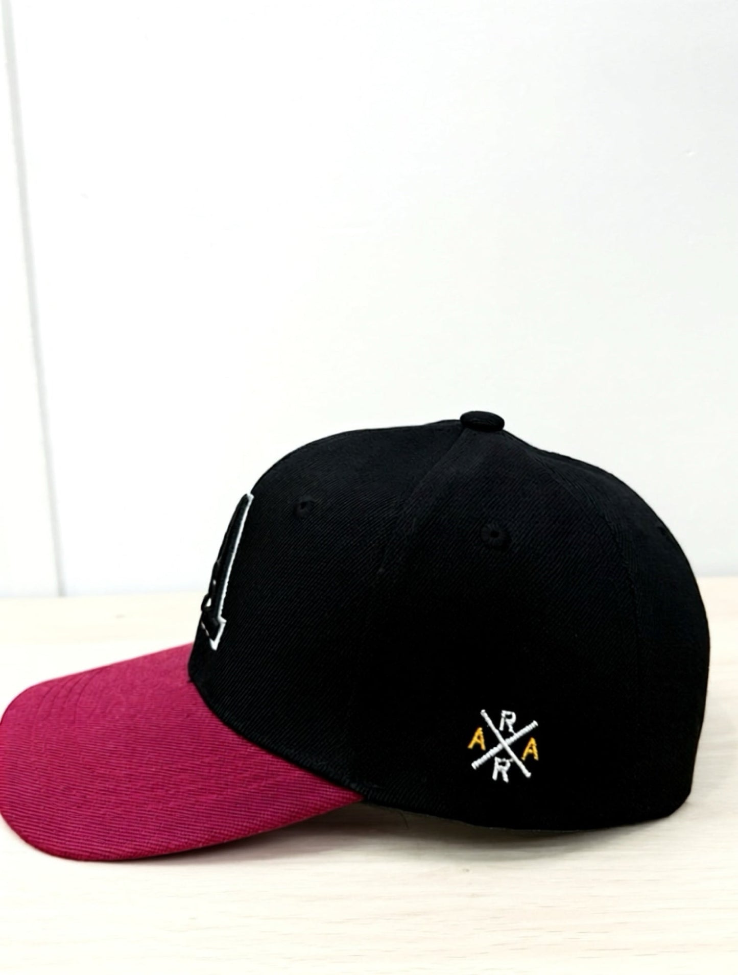 Caapsol A Letter Side AR Embroidery Baseball Cap. - Caapsol