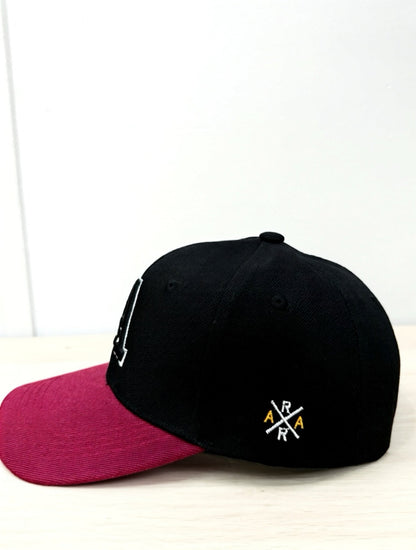 Caapsol A Letter Side AR Embroidery Baseball Cap. - Caapsol
