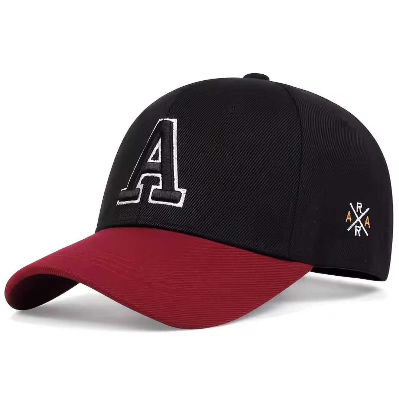 Caapsol A Letter Side AR Embroidery Baseball Cap. - Caapsol